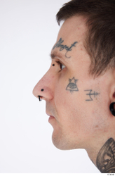 Nose Man White Tattoo Casual Slim Street photo references